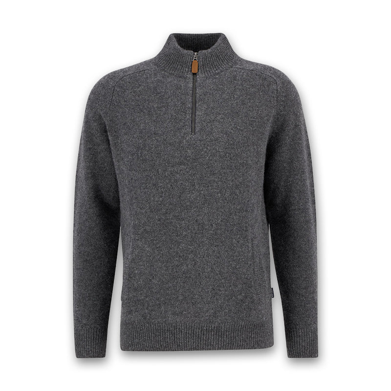 Barbour - Talder Half Zip Sweater in Charcoal - Nigel Clare