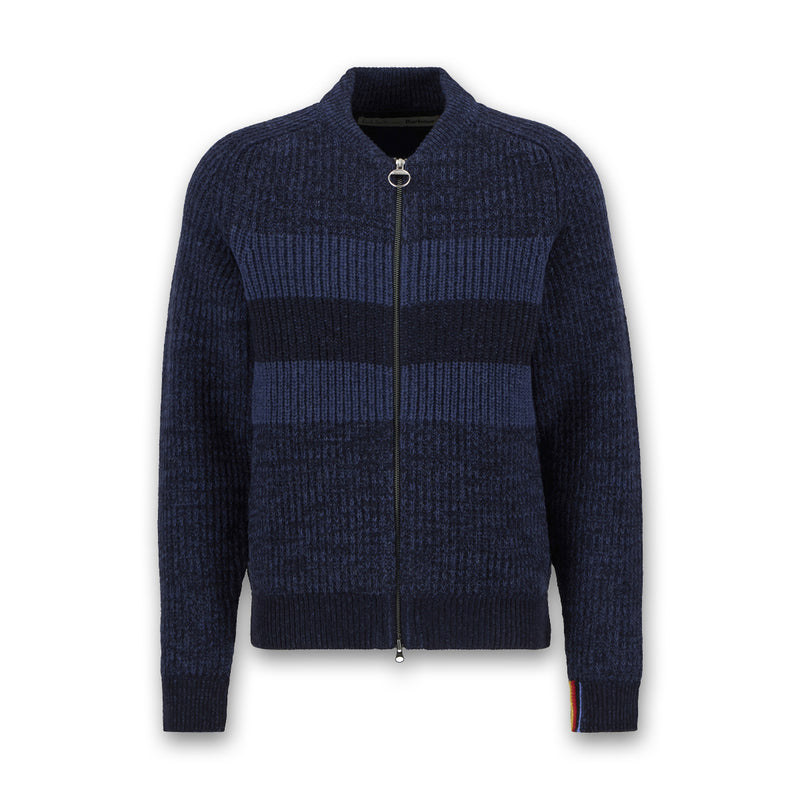 Paul Smith loves Barbour - Navy Knitted Bomber Jacket