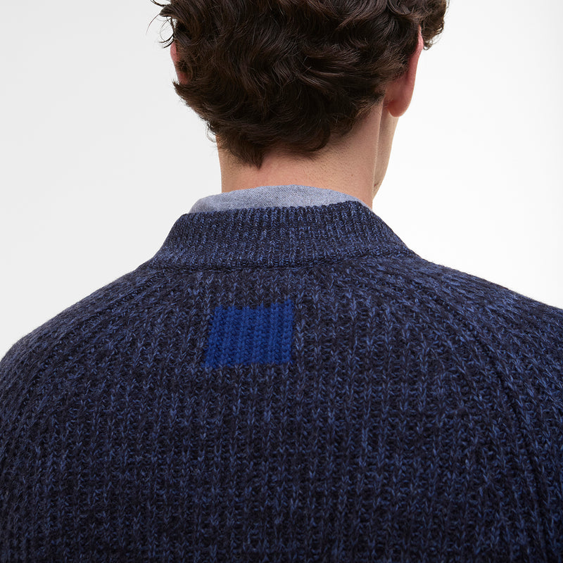 Paul Smith loves Barbour - Navy Knitted Bomber Jacket