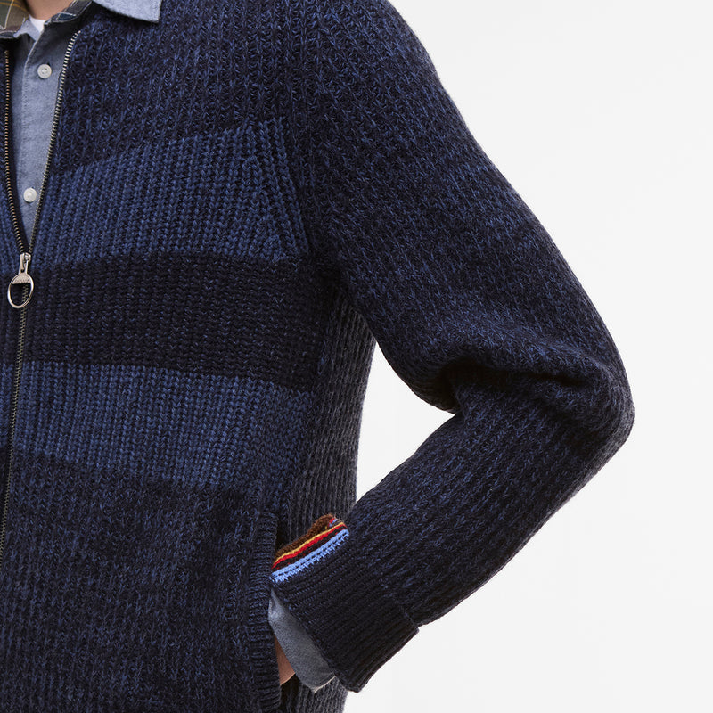Paul Smith loves Barbour - Navy Knitted Bomber Jacket