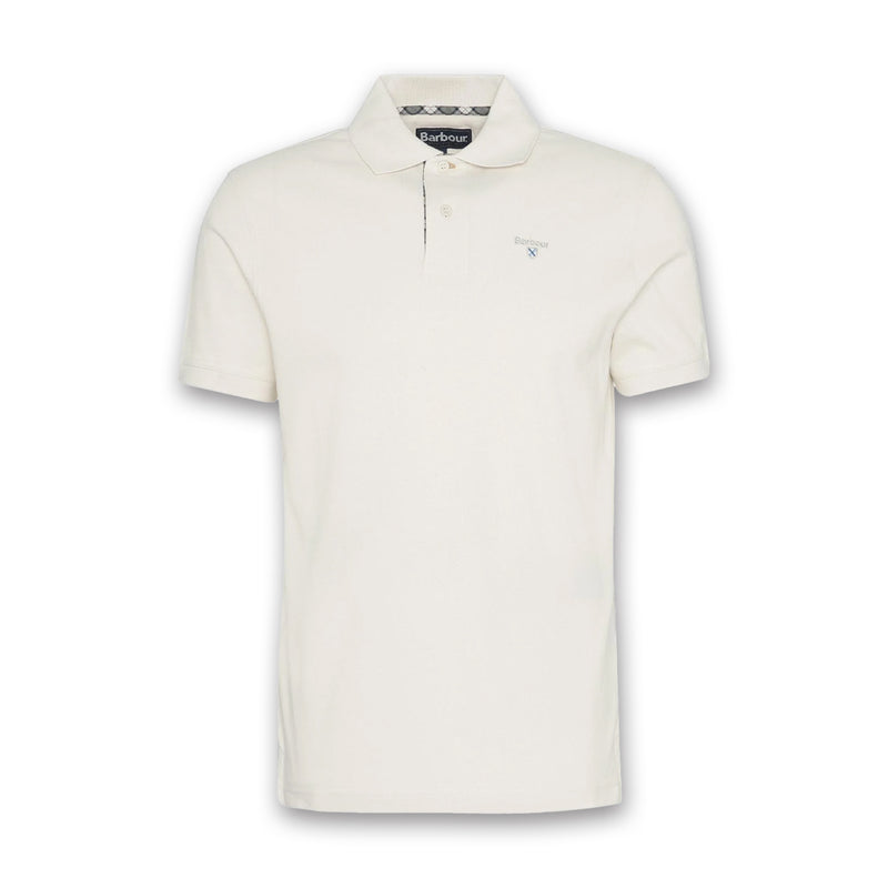 Barbour - Tartan Polo Shirt in Antique White