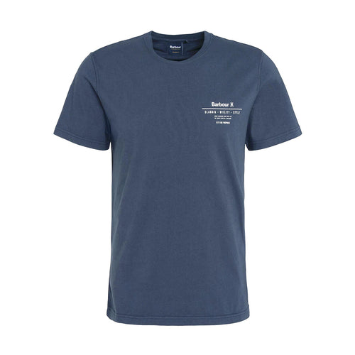 Barbour - Hickling T-Shirt in Navy - Nigel Clare