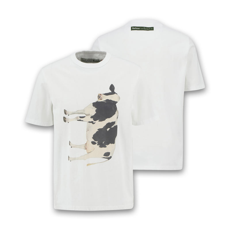 Paul Smith loves Barbour - Cow Print T-Shirt in White