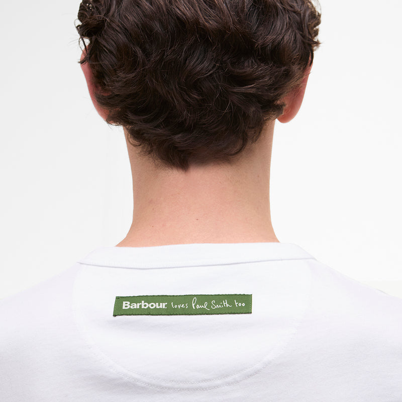 Paul Smith loves Barbour - Cow Print T-Shirt in White