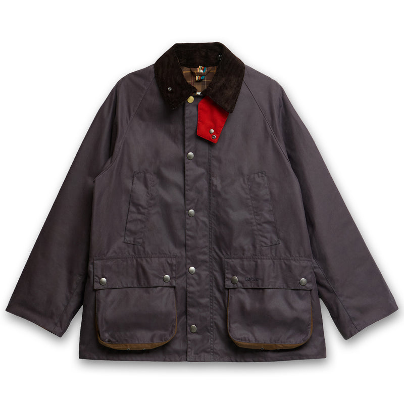 Paul Smith loves Barbour - Grey/Lilac Oversize Bedale Wax Jacket