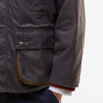 Paul Smith loves Barbour - Grey/Lilac Oversize Bedale Wax Jacket