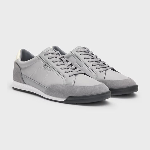 Boss - Nitan Trainers in Medium Grey