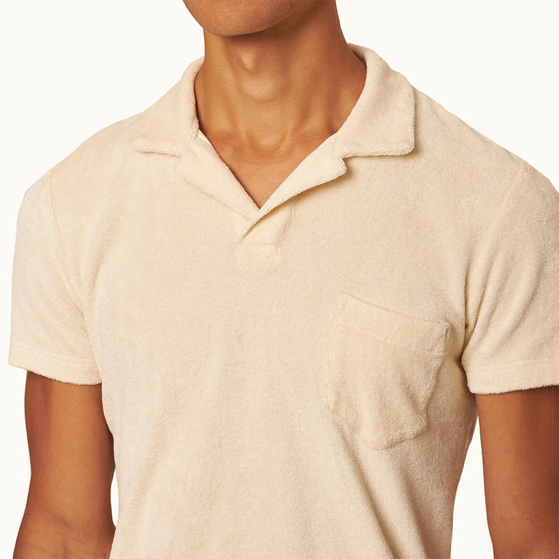 Orlebar Brown - Terry 007 Towelling Polo in Latte