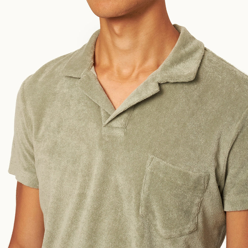 Orlebar Brown - Terry 007 Towelling Polo in Penny Green