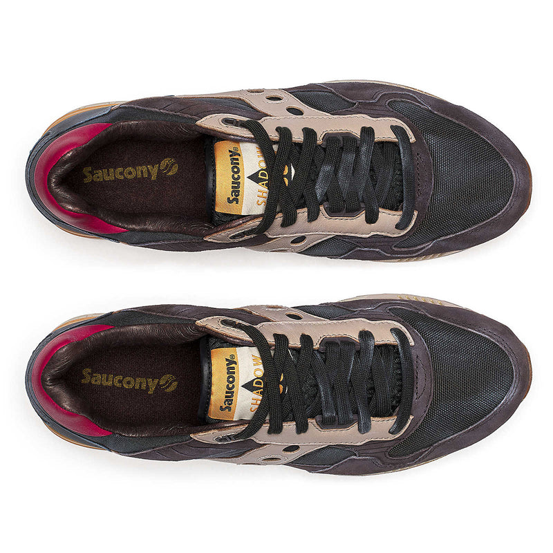 Saucony - Shadow 5000 Distressed Trainers in Black/Brown