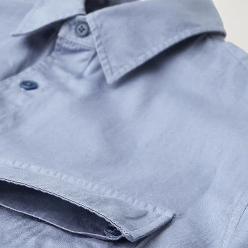 Belstaff - Scale Garment Dyed Shirt in Blue Flint - Nigel Clare