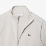 Lacoste - Paris Piqué Zip Front Track Jacket in Pale Grey