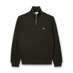 Lacoste - Zip-Up High Neck Sweatshirt in Dark Green