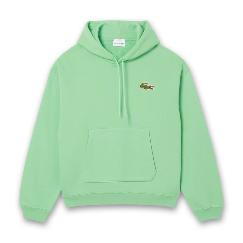 Lacoste - Loose Fit Badge Accent Hoodie in Liamone Green