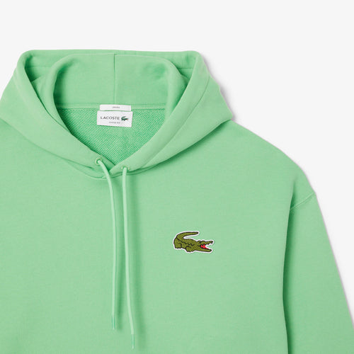 Lacoste - Loose Fit Badge Accent Hoodie in Liamone Green