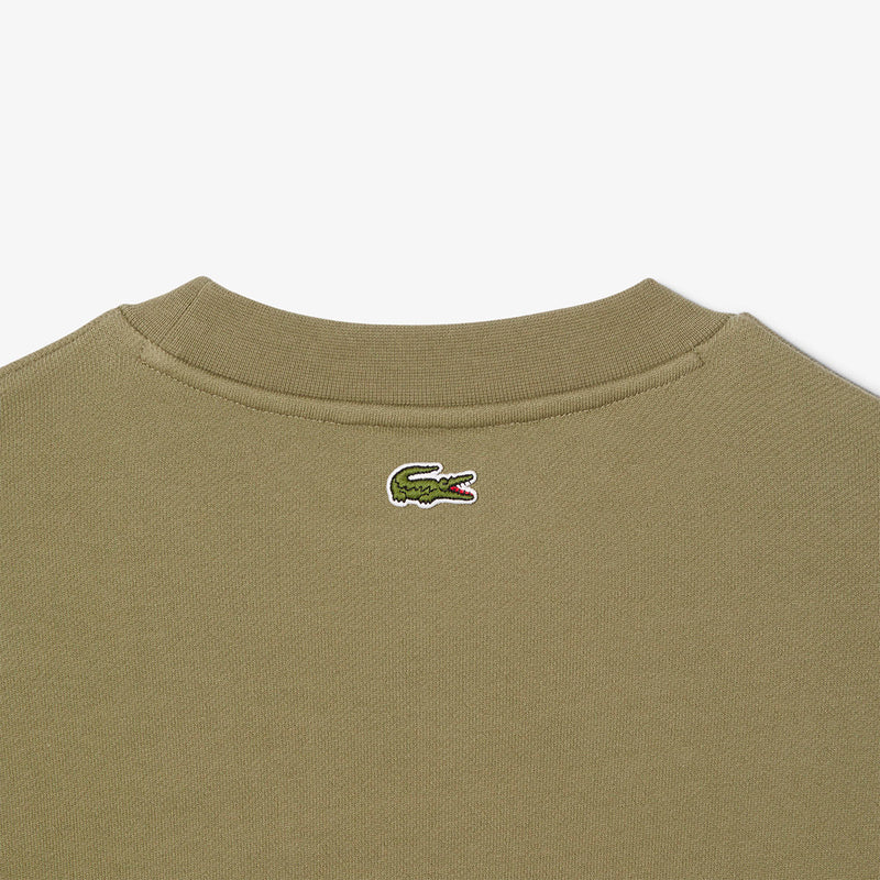 Lacoste - Loose Fitted Croc Sweatshirt in Khaki