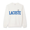 Lacoste - Flocked Fleece Sweatshirt in White - Nigel Clare