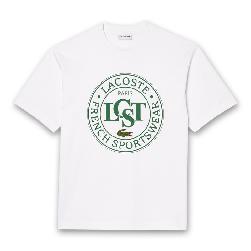 Lacoste - Loose Fit Heavy Cotton Printed T-Shirt