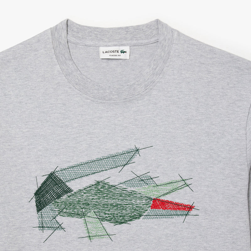 Lacoste - Crocodile Graphic T-Shirt in Grey