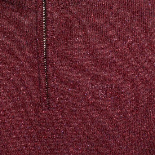 Barbour - Tisbury Half Zip Sweater in Ruby - Nigel Clare