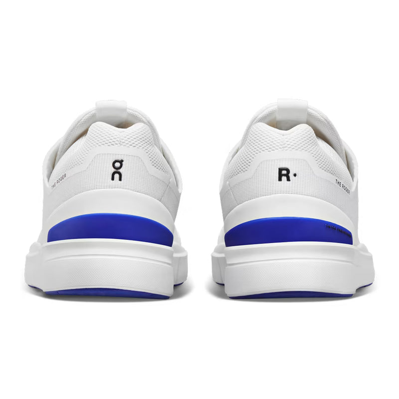On Running - THE ROGER Spin Trainers in Undyed-White/Indigo - Nigel Clare