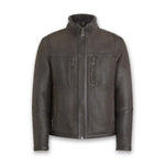 Belstaff - Tundra Lamb Shearling Leather Jacket in Forge Grey