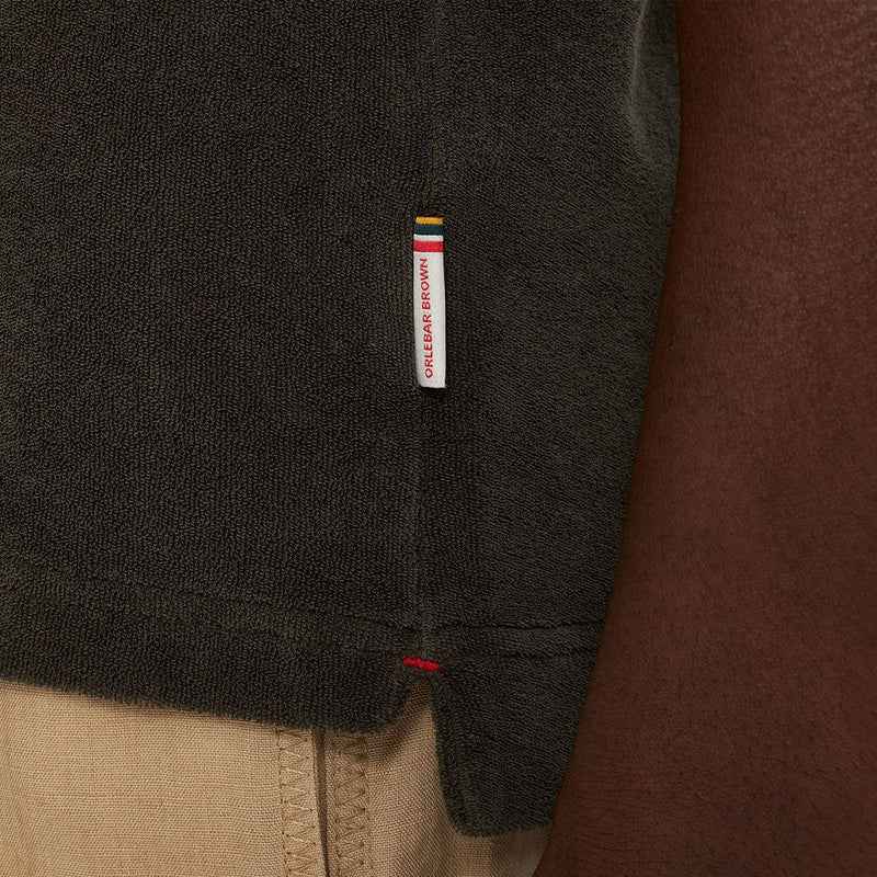 Orlebar Brown - Terry Towelling Polo in Smoked Tea - Nigel Clare