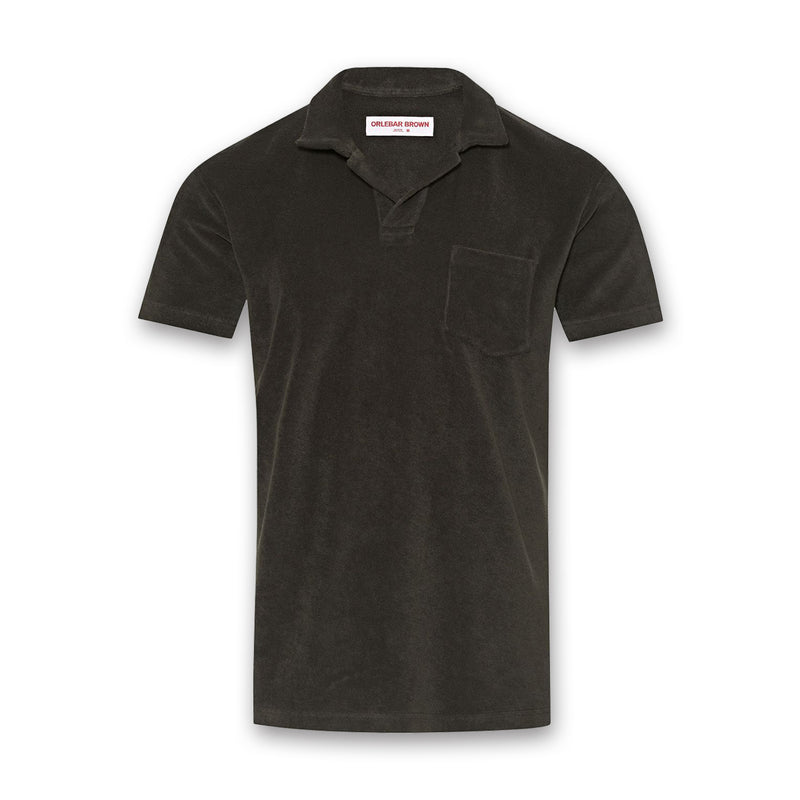 Orlebar Brown - Terry Towelling Polo in Smoked Tea - Nigel Clare