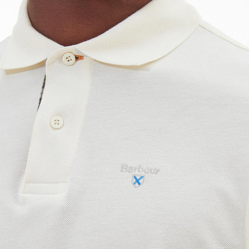Barbour - Cotton Polo Shirt in Whisper White - Nigel Clare