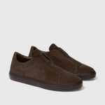 Harrys London - Aaron Velvet Suede Trainers in Dark Brown