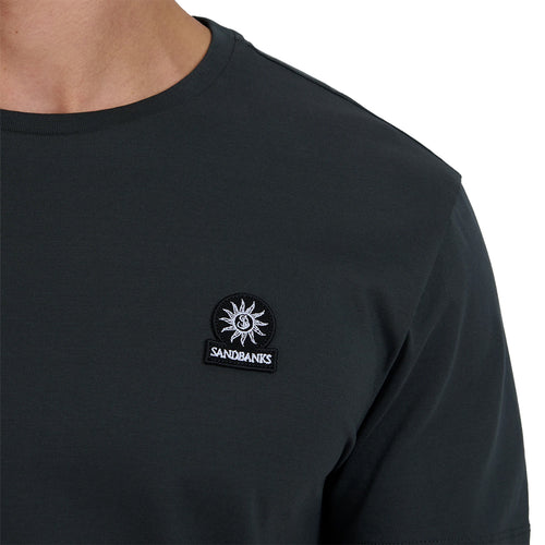 Sandbanks - Badge Logo T-Shirt in Anthracite