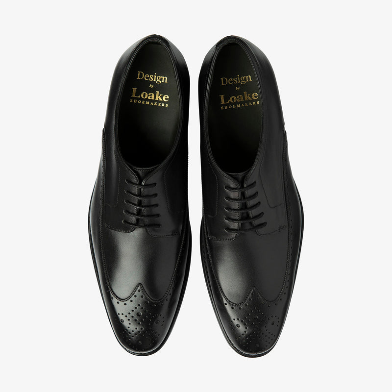 Loake - Bale Punched Brogues in Black