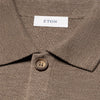 Eton - Milano Knitted Shirt Jacket in Mid Brown - Nigel Clare