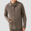 Eton - Milano Knitted Shirt Jacket in Mid Brown - Nigel Clare