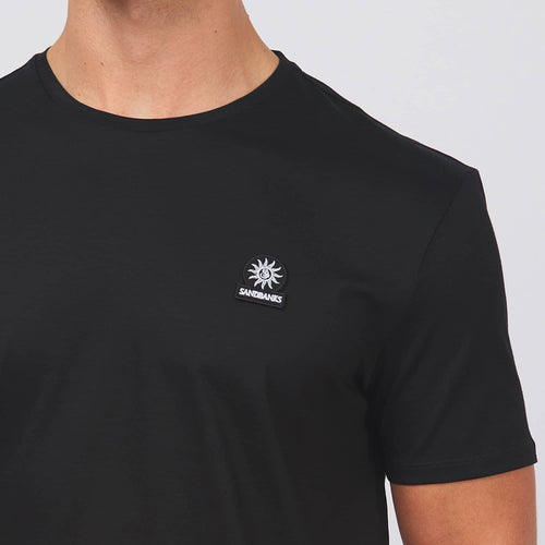 Sandbanks - Badge Logo T-Shirt in Black