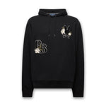 Psycho Bunny - Auguste Floral Patch Hoodie in Black - Nigel Clare