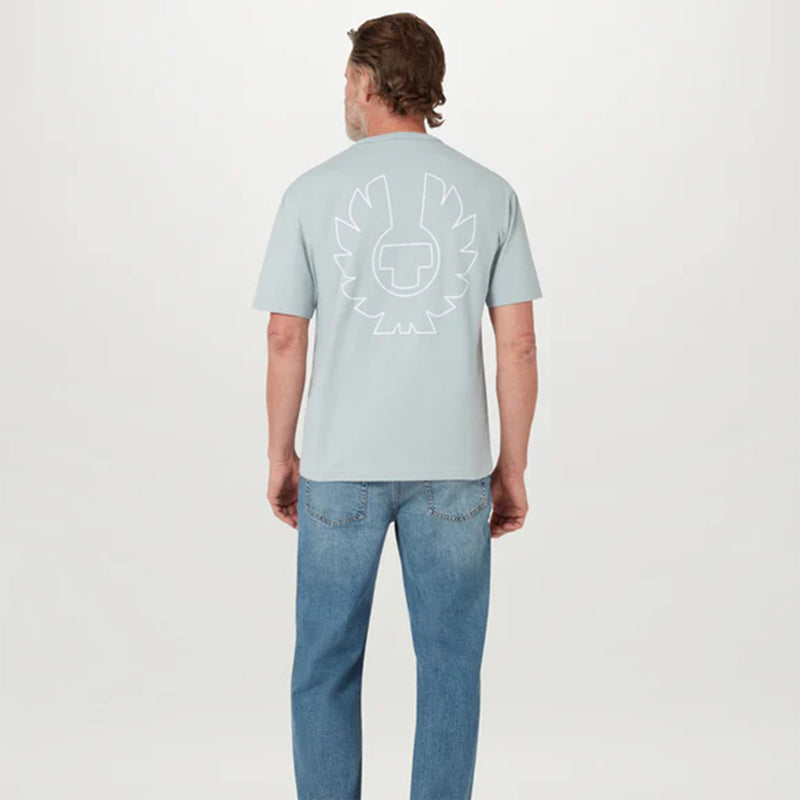 Belstaff - Border T-Shirt in Quarry Blue - Nigel Clare