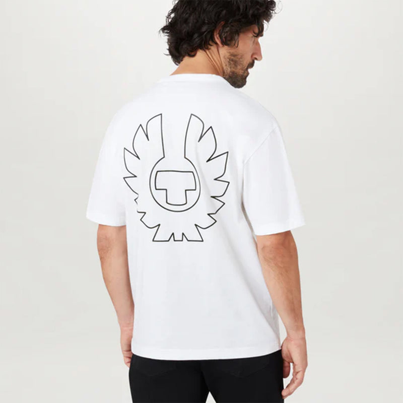 Belstaff - Border T-Shirt in White - Nigel Clare