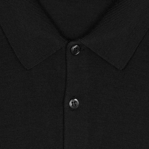 John Smedley - Cotswold Knit Polo in Black