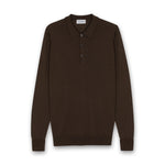 John Smedley - Cotswold Knit Polo in Truffle