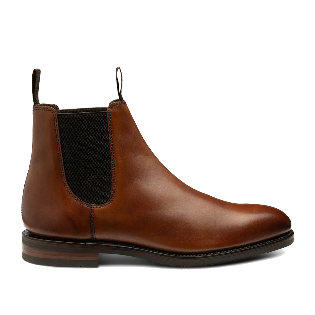 Loake - Emsworth Calf Leather Chelsea Boots in Cedar