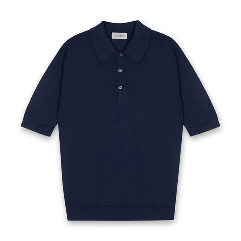 John Smedley - Isis Polo Shirt in French Navy– Nigel Clare