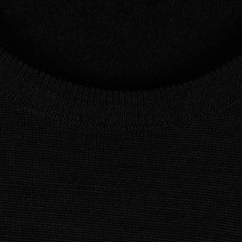 John Smedley - Marcus Crewneck in Black - Nigel Clare