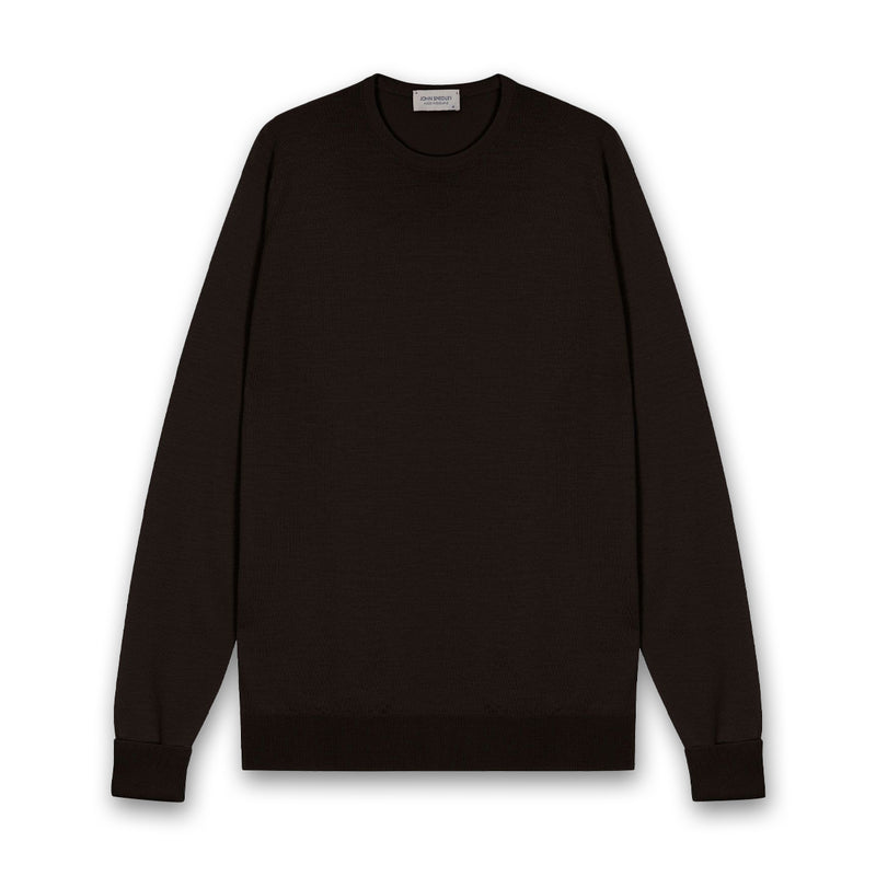 John Smedley - Marcus Crewneck in Faulker Brown - Nigel Clare