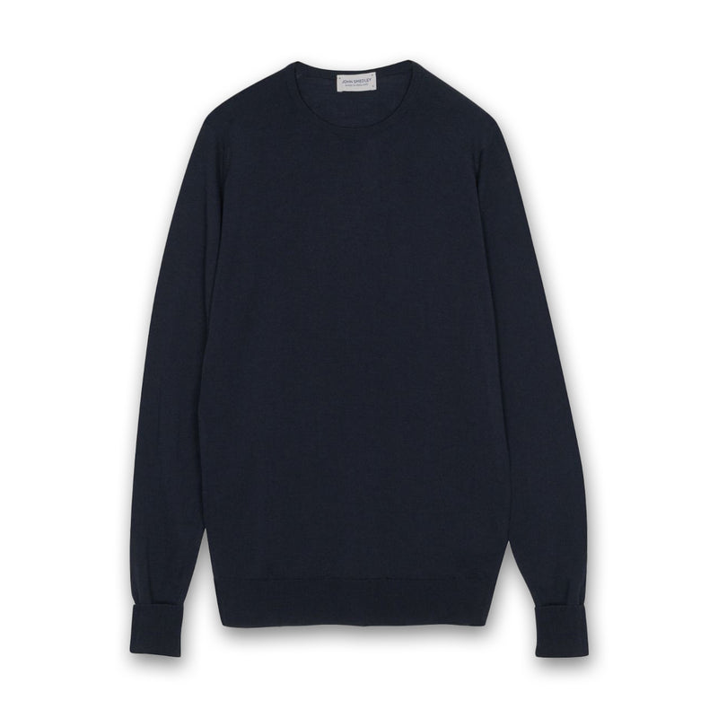 John Smedley - Marcus Crewneck in Midnight - Nigel Clare