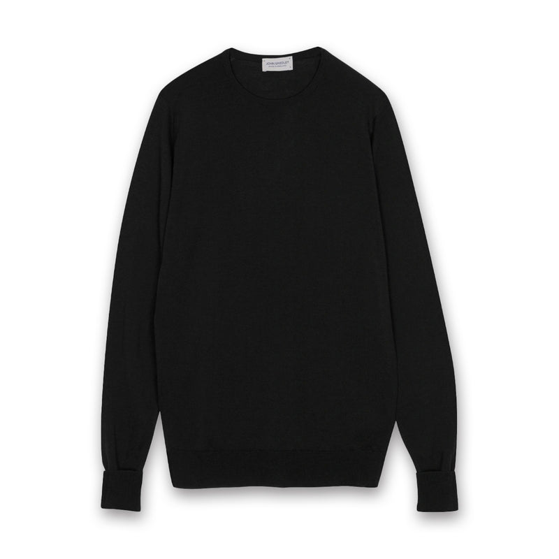 John Smedley - Marcus Knit Crew Sweater in Black