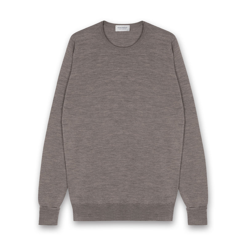 John Smedley - Marcus Knit Crew Sweater in Mushroom