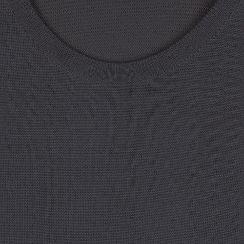 John Smedley - Marcus Knit Crew Sweater in Slate Grey