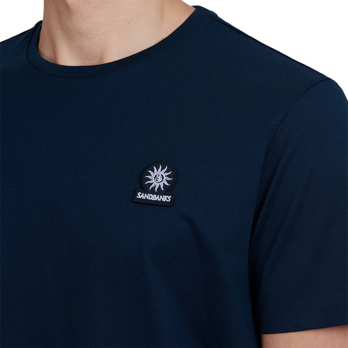 Sandbanks - Badge Logo T-Shirt in Navy