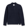 Norse Projects - Lambswool Knit Polo in Dark Navy